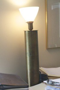 A lamp made from oil field piping